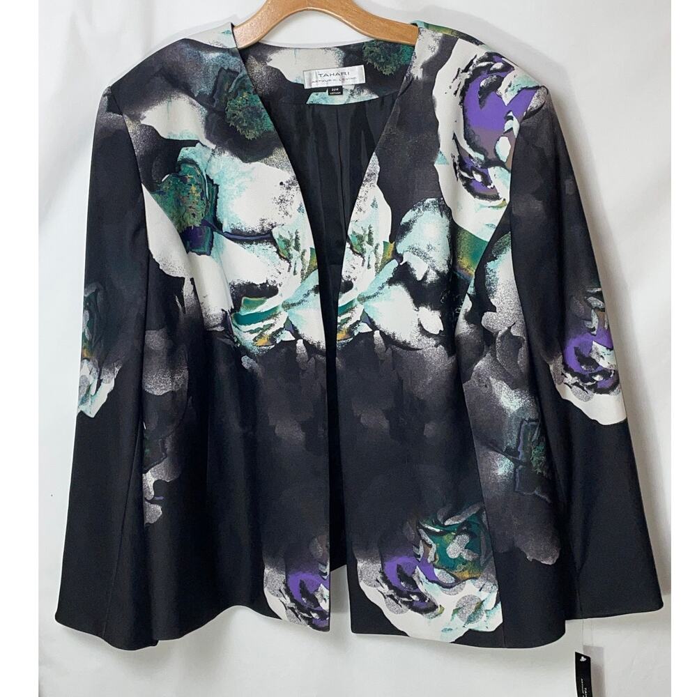 NWT Tahari Arthur S. Levine Floral Jacket - Women's Size 22W - Gorgeous!